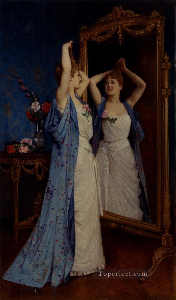 La Toilette woman Auguste Toulmouche Oil Paintings